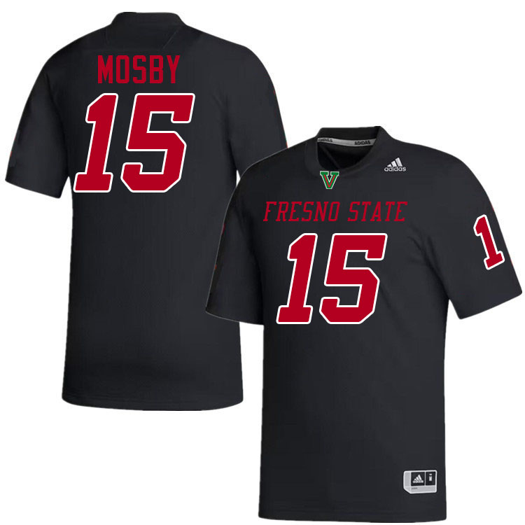 Fresno State Bulldogs #15 Arron Mosby College Football Jerseys,Uniforms-Black